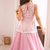 Pink Peplum top with skirt and dupatta set