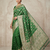 green silk bandhani saree 