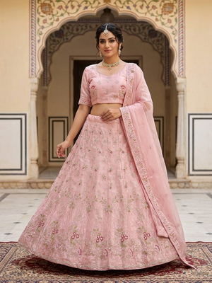 baby pink facy lehagas weddin india and pakistani  1