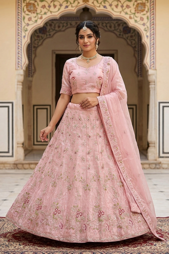 baby pink facy lehagas weddin india and pakistani 