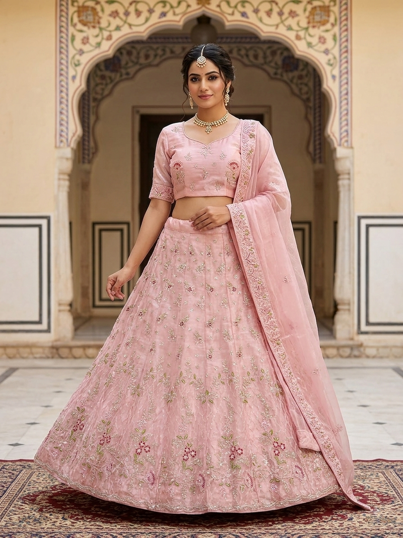 baby pink facy lehagas weddin india and pakistani 
