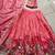 pink thread work silk lehenga choli