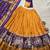 mustard tussar Silk Lehenga Choli with Patola Print & Foil Shine
