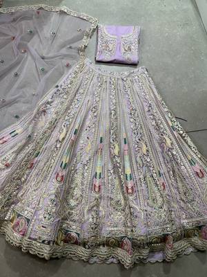 Grace in Every Thread Net Sequins & Embroidered Lehenga Choli 6