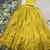yellow sequins vichitra silk embroidery kalamkari border