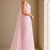 Baby pink ready to drape saree with unstitched blouse