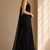 Black ready to drape saree with unstitched blouse