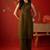 Olive green embroidered pure cotton straight kurta set