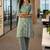 Blue floral printed pure cotton straight kurta set