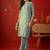 Blue floral printed pure cotton straight kurta set
