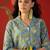 Blue floral printed pure cotton straight kurta set