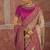 Beige silk blend saree with intricate zari & meenakari weaving