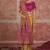 Mustard yellow silk blend saree with intricate zari & meenakari weaving