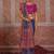 Royal blue silk blend saree with intricate zari & meenakari weaving