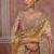 Golden & pink embroidered silk blend saree