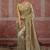 Silver & gold embroidered silk blend saree