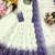 white color embroidery sequin and real mirror handwork georgette gown set
