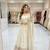 white color embroidery sequin work silk blend gown set