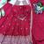 maroon color embroidery sequin work silk blend gown set