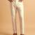 Men cream modal relaxed straight fit regular trousers