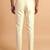 Men cream modal relaxed straight fit regular trousers