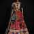 red floral print dola silk blend patola navratri lehenga choli