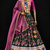 green floral print dola silk blend patola navratri lehenga choli