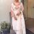 White Embroidery Work Silk Blend Salwar Suit