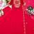 red color embroidery sequin work georgette gown set