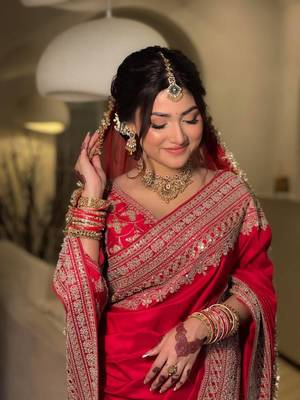 Red Color -Intricate Thread & Coding Sequnce work Satin Saree 2