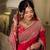 Red Color -Intricate Thread & Coding Sequnce work Satin Saree