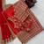 Red Color -Intricate Thread & Coding Sequnce work Satin Saree