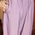 Elegant lavender mull chanderi embroidered kurti pant set