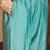  sea green mull chanderi embroidered kurti pant set