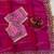 Rani Pink Color Beautiful Sequence embroidery work with lace border Satin Saree