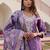 Ethnic motifs embroidered thread work kurta set
