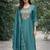 Women ethnic motifs regular thread work kurta with trousers & with dupatta