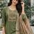 Women floral embroidered regular thread work kurta with trousers & with dupatta