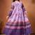 Floral printed v-neck empire anarkali kurti