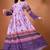 Floral printed v-neck empire anarkali kurti