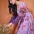 Floral printed v-neck empire anarkali kurti