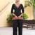 Ethnic motifs embroidered v-neck thread work thread work kurti
