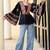 Ethnic motifs embroidered v-neck flared sleeves thread work thread work angrakha kurti