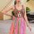 Leheriya embroidered square neck thread work thread work empire kurti