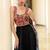 Ethnic motifs embroidered square neck thread work thread work empire kurti