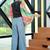 Geometric embroidered square neck thread work pure cotton thread work pleated kurti