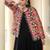 Geometric embellished thread work thread work pleated anarkali kurti