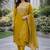 Women embroidered regular kurta with trousers & with dupatta
