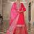 Floral embroidered straight kurta skirt with dupatta