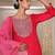 Floral embroidered straight kurta skirt with dupatta